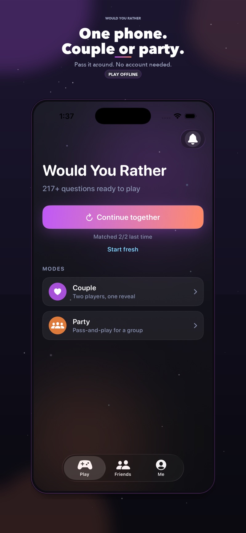 Would You Rather App Store screenshot.